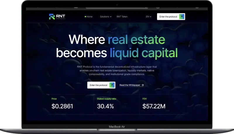 rnt.finance en un MacBook Air